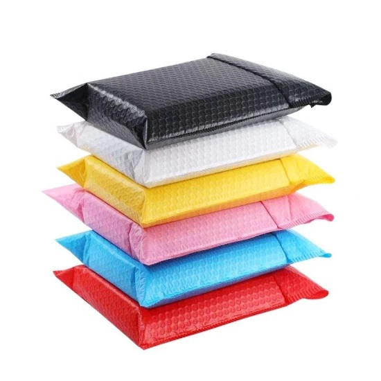 poly bubble mailers black white
