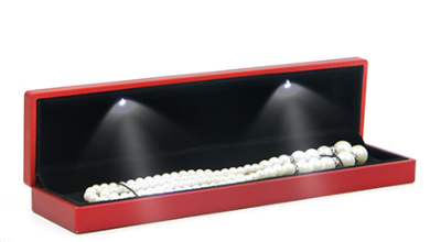 led bracelet necklace box-red